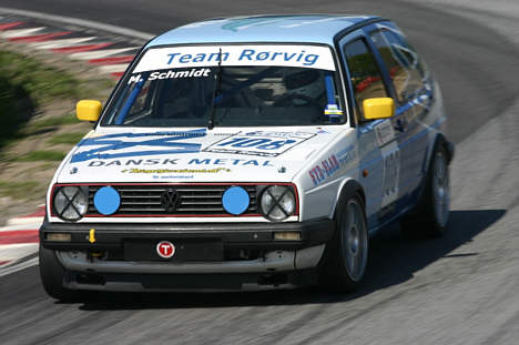 Igen i år er den Dansk Metal-malede VW Golf at finde i feltet.
